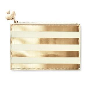 Kate Spade Gold Stripe Pencil Pouch